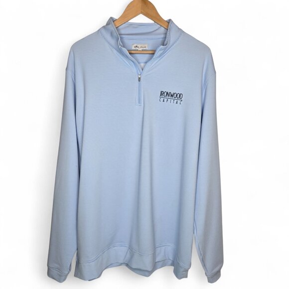 Peter Millar Perth Quarter Zip Performance Sweater Men's Golf Soft FLAW LOGO XXL - Picture 1 of 7